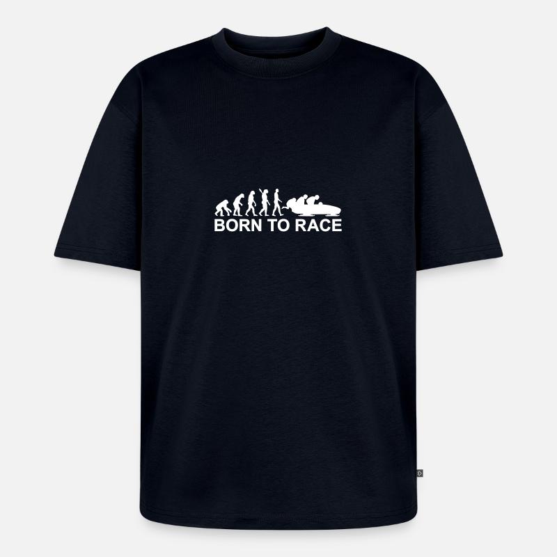 Evolution Bobsleigh - T-shirt Premium bio oversize Unisexe - bleu marine