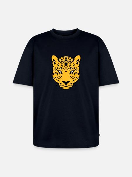 leopards wild animal 30 - Unisex Premium Oversized Organic T-Shirt - navy