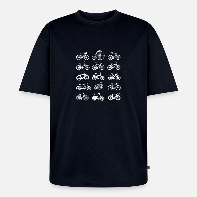 Fahrrad rad räder radl - Unisex Premium Oversized Bio T-Shirt - Navy