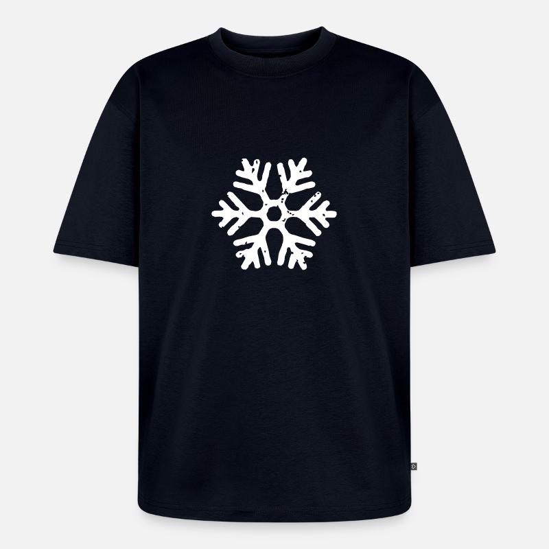 Schneeflocke - Unisex Premium Oversized Bio T-Shirt - Navy