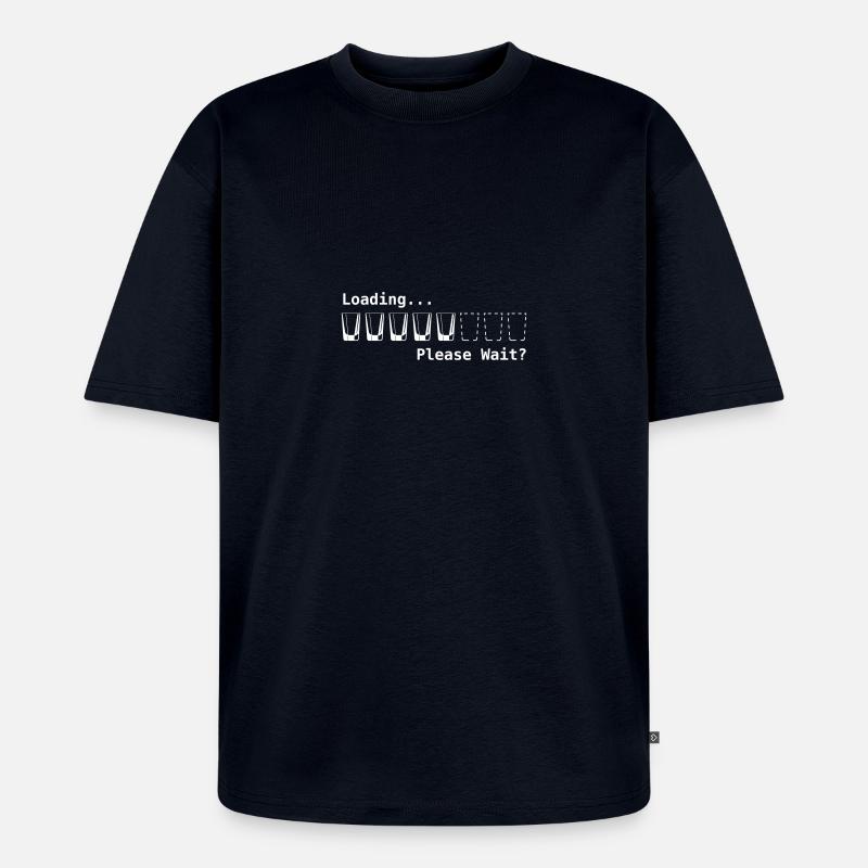 loading please wait - Unisex Premium Oversized Bio T-Shirt - Navy