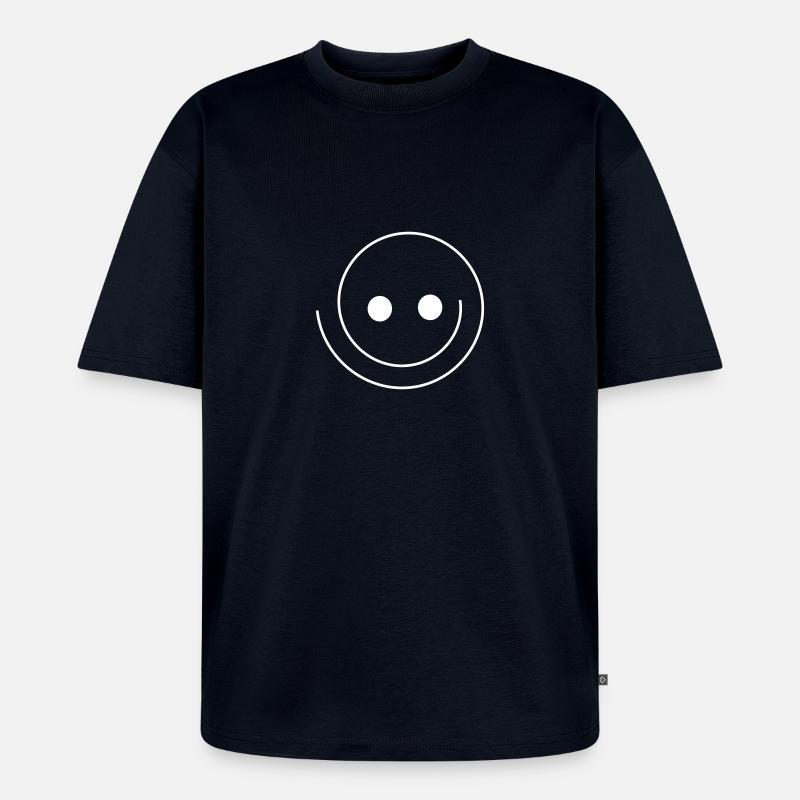 Smiley - Unisex Premium Oversized Bio T-Shirt - Navy