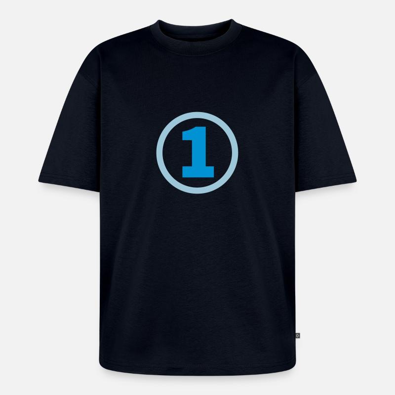 Nummer eins - Unisex Premium Oversized Bio T-Shirt - Navy