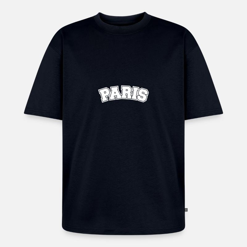 Paris College Bogen x - Unisex Premium Oversized Bio T-Shirt - Navy