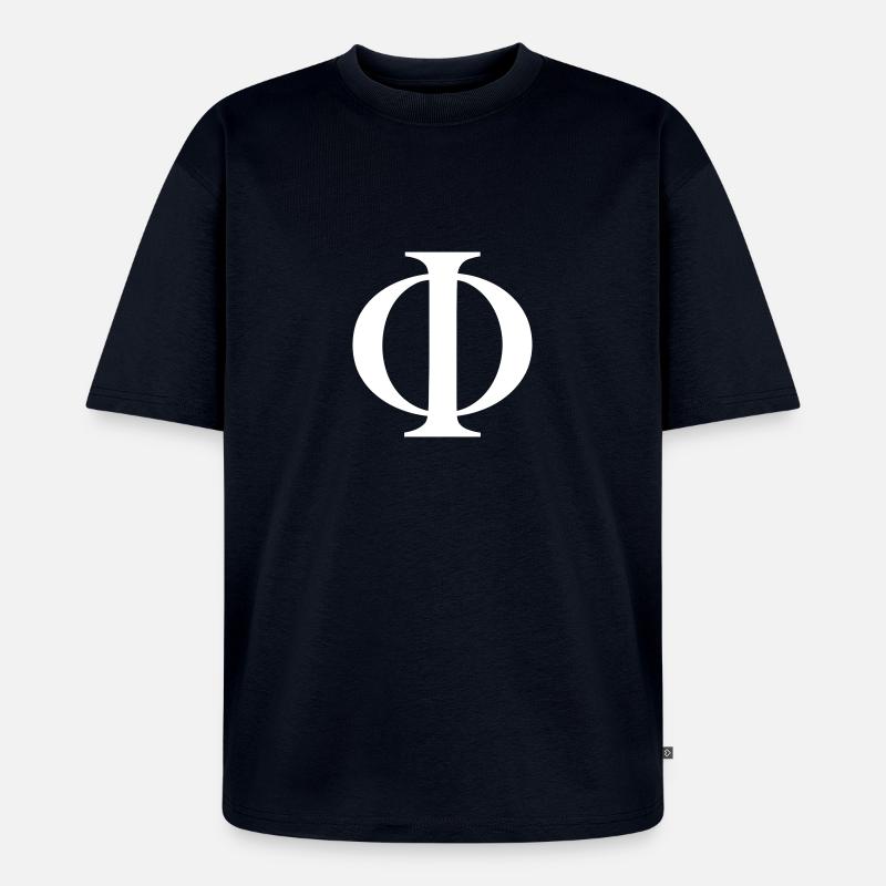 phi - Unisex Premium Oversized Organic T-Shirt - navy