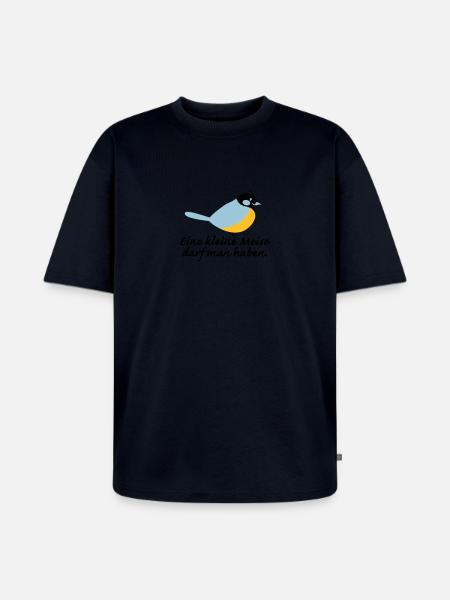 kleine Meise - Unisex Premium Oversized Bio T-Shirt - Navy