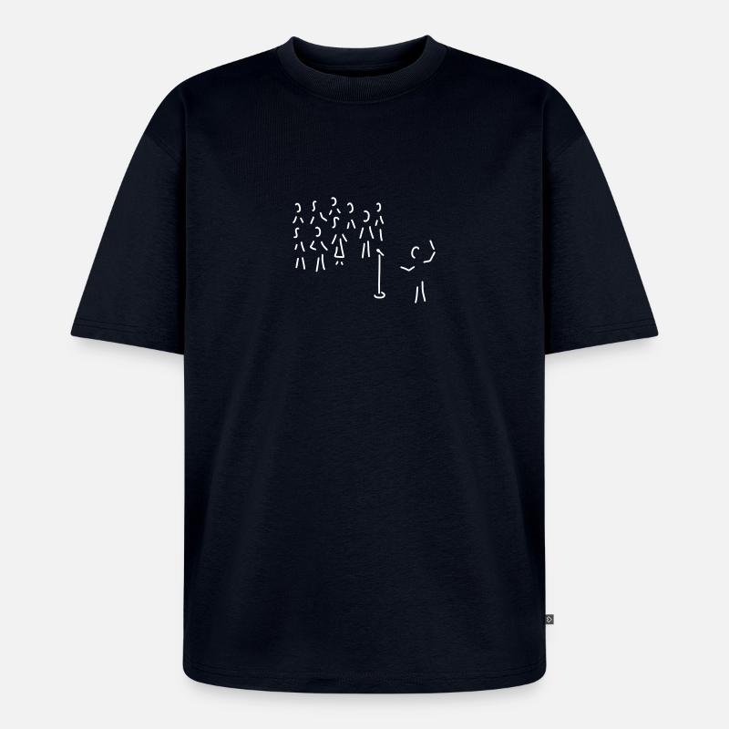 chor-gesang mit dirigent - Unisex Premium Oversized Bio T-Shirt - Navy
