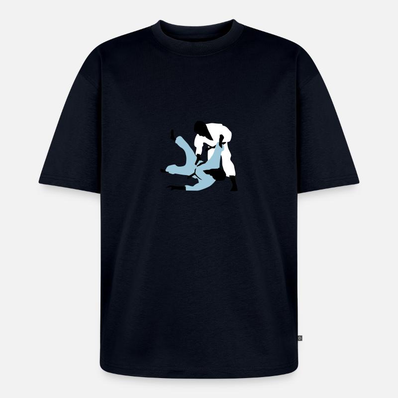 judo_a_3c - T-shirt Premium bio oversize Unisexe - bleu marine