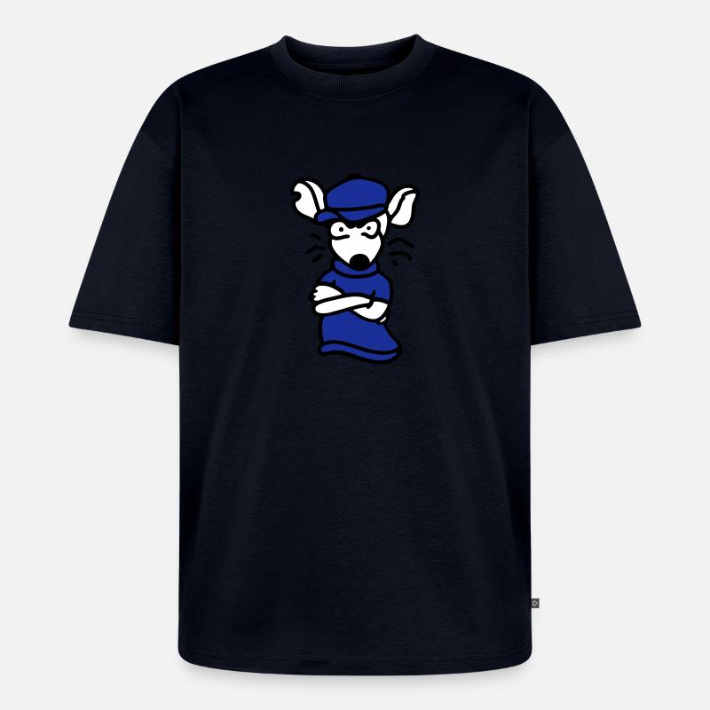 Coole Ratte - Gangster - Unisex Premium Oversized Bio T-Shirt - Navy