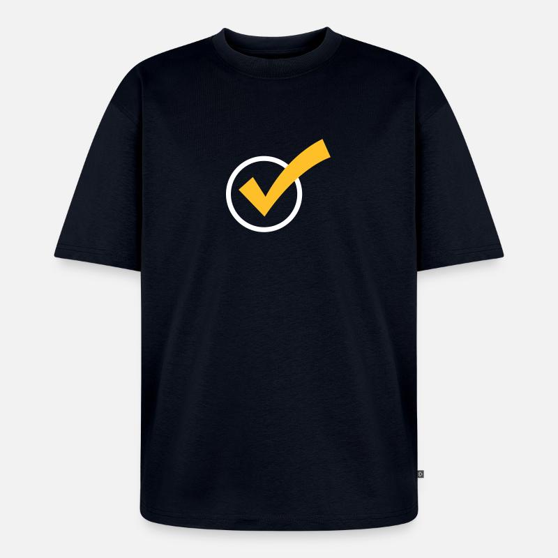 Ein Häkchen - Unisex Premium Oversized Bio T-Shirt - Navy