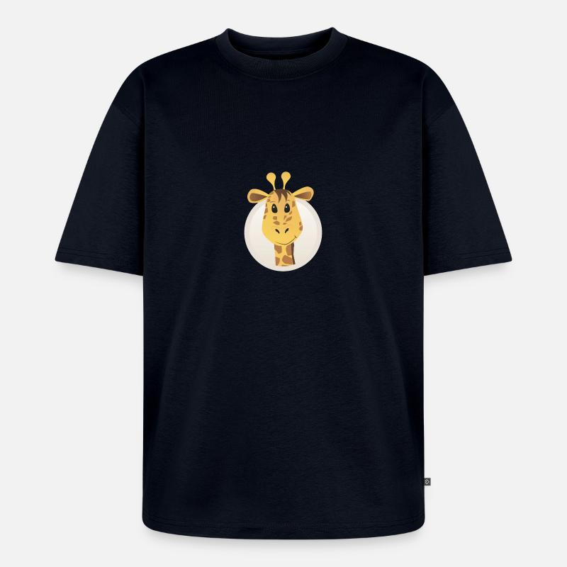 giraffe - Unisex Premium Oversized Bio T-Shirt - Navy