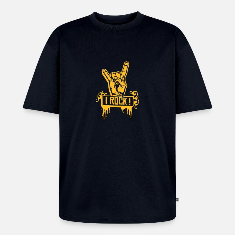 I ROCK - Unisex Premium Oversized Bio T-Shirt - Navy