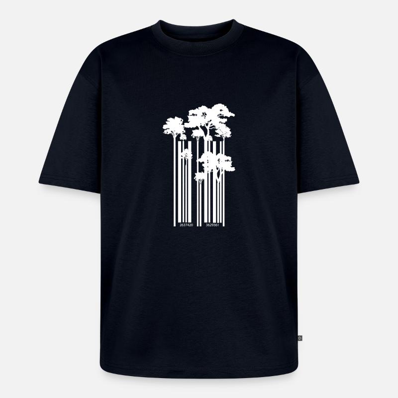 code à barres - T-shirt Premium bio oversize Unisexe - bleu marine