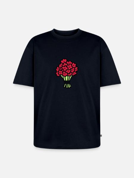 Bouquet 3 - Unisex Premium Oversized Organic T-Shirt - navy