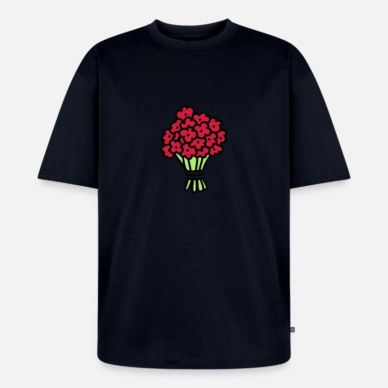 Blumenstrauß 3 - Unisex Premium Oversized Bio T-Shirt - Navy