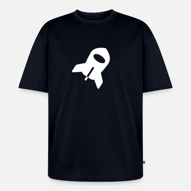 Astronaute cosmonaute fusée spatiale - T-shirt Premium bio oversize Unisexe - bleu marine
