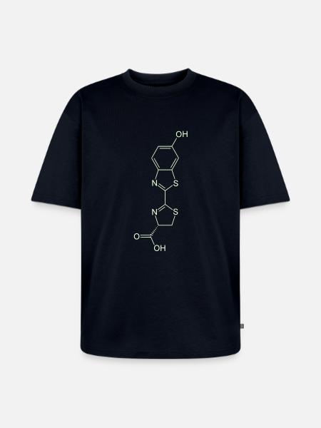 Luminous / Glow in the dark firefly luciferin - Unisex Premium Oversized Organic T-Shirt - navy