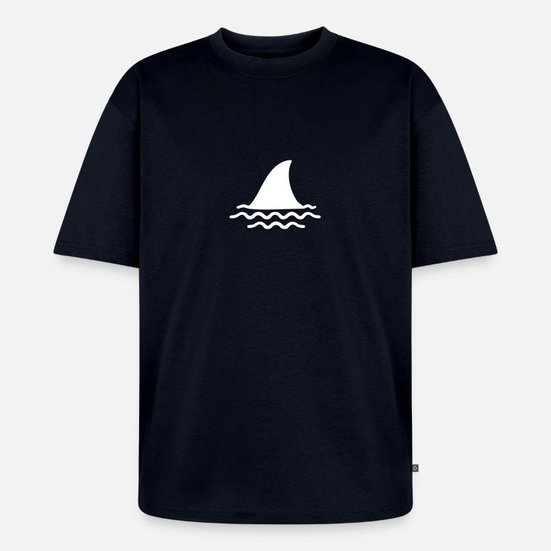Requin - T-shirt Premium bio oversize Unisexe - bleu marine