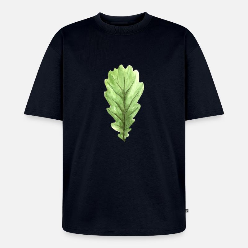 Blatt einer Eiche - Unisex Premium Oversized Bio T-Shirt - Navy