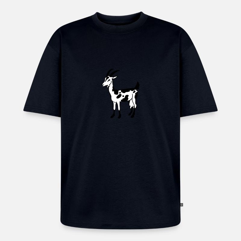 Goat - Unisex Premium Oversized Organic T-Shirt - navy