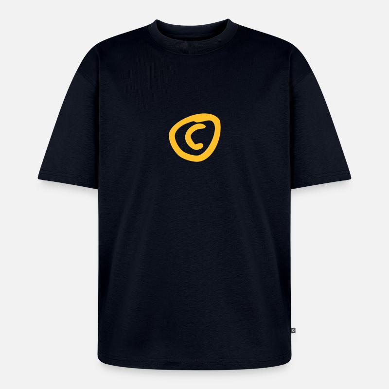copyright c - Unisex Premium Oversized Bio T-Shirt - Navy