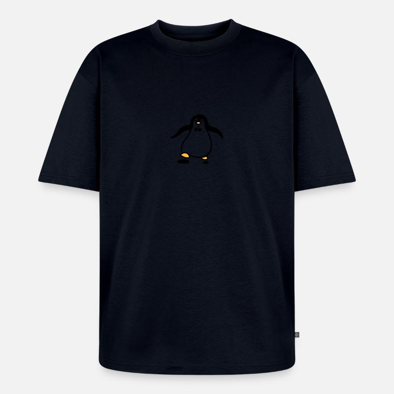 Pinguin - Unisex Premium Oversized Bio T-Shirt - Navy