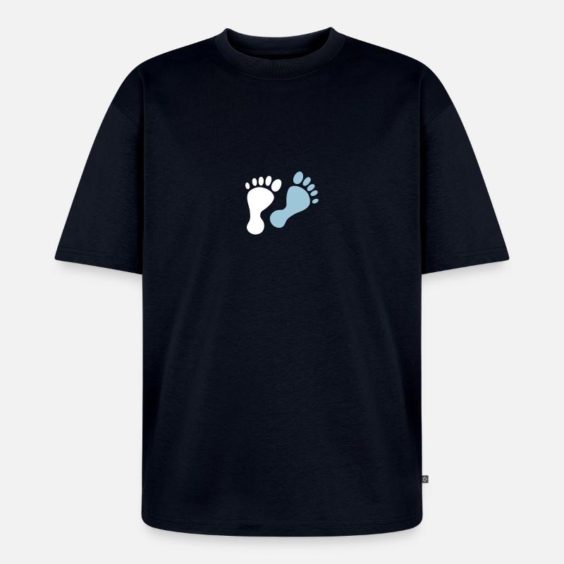 füße - Unisex Premium Oversized Bio T-Shirt - Navy