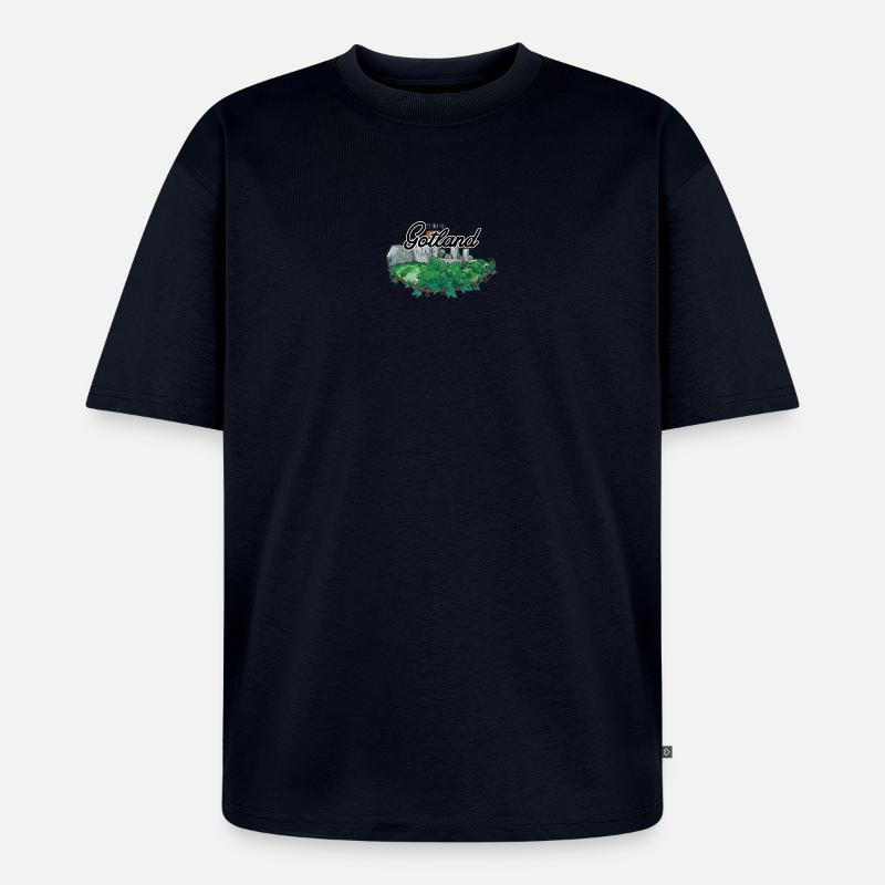 Das ist Gotland - Der Ringwall - Unisex Premium Oversized Bio T-Shirt - Navy