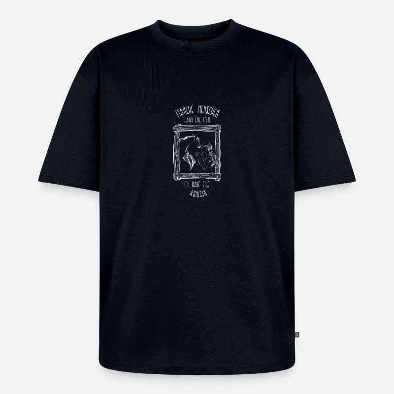 Pferde Stute - Unisex Premium Oversized Bio T-Shirt - Navy