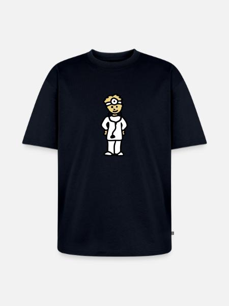 Læge: 3 - Unisex Premium oversized økologisk T-shirt - navy