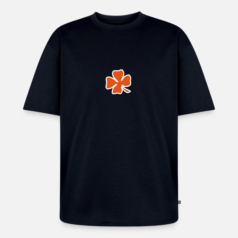 Irish Leaf two coloured - T-shirt Premium bio oversize Unisexe - bleu marine