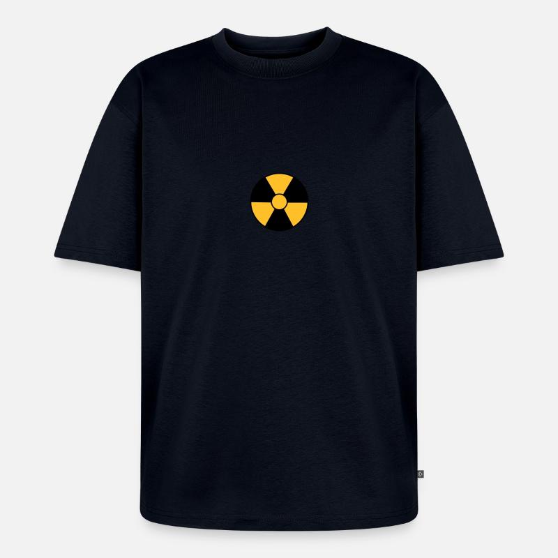 Radio Active Logo X2 DE - Unisex Premium Oversized Bio T-Shirt - Navy