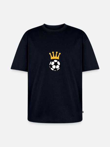 KING FOOTBALL - Unisex Premium Oversized Organic T-Shirt - navy