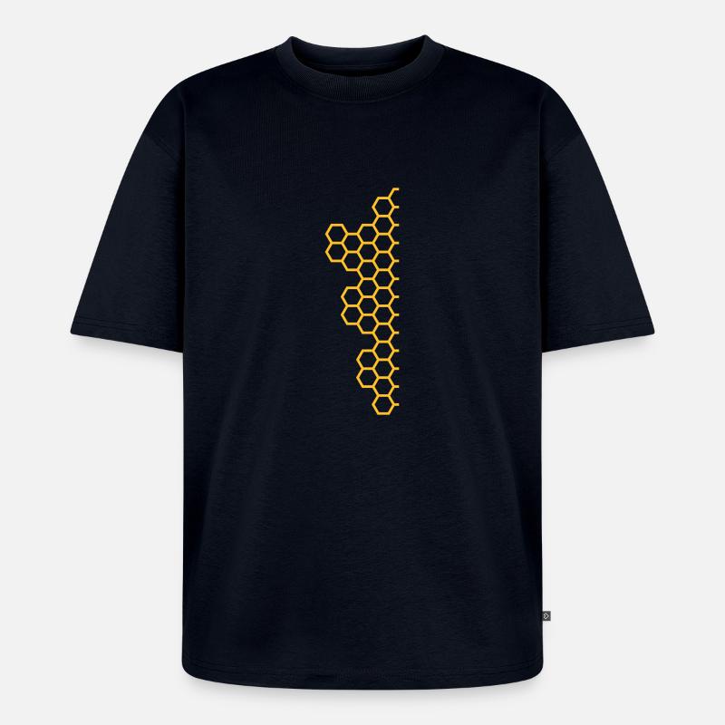 Honeycombs - Unisex Premium Oversized Bio T-Shirt - Navy