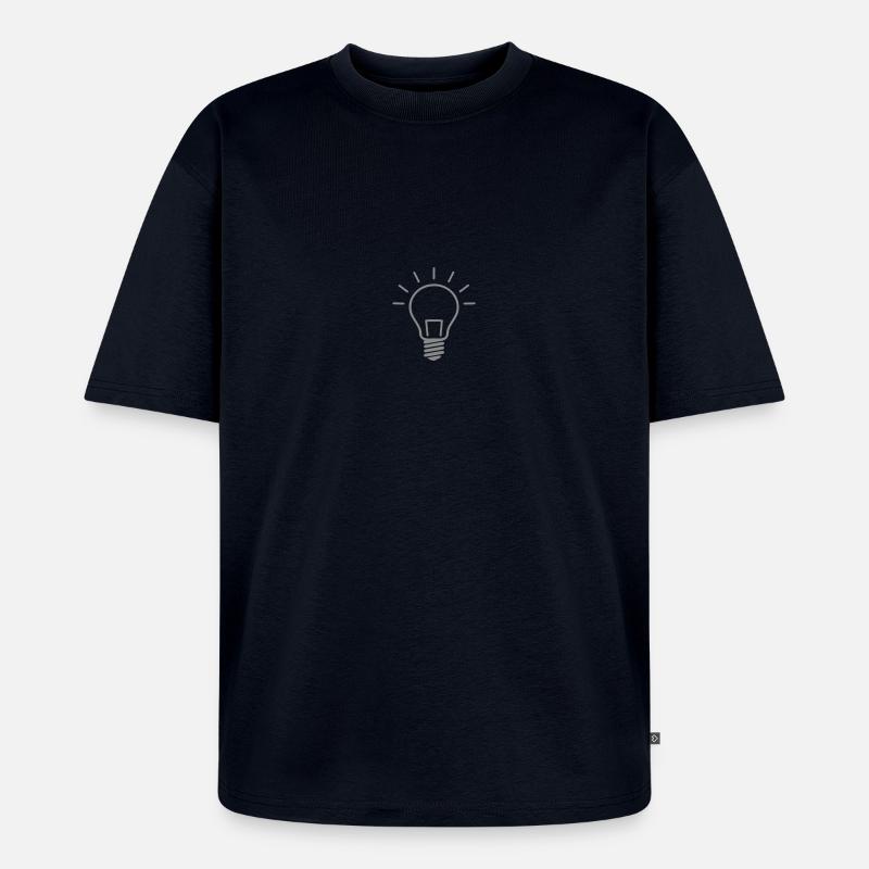 Glühbirne - Light Bulb - Unisex Premium Oversized Bio T-Shirt - Navy