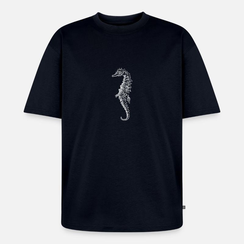 Seepferdchen - Unisex Premium Oversized Bio T-Shirt - Navy