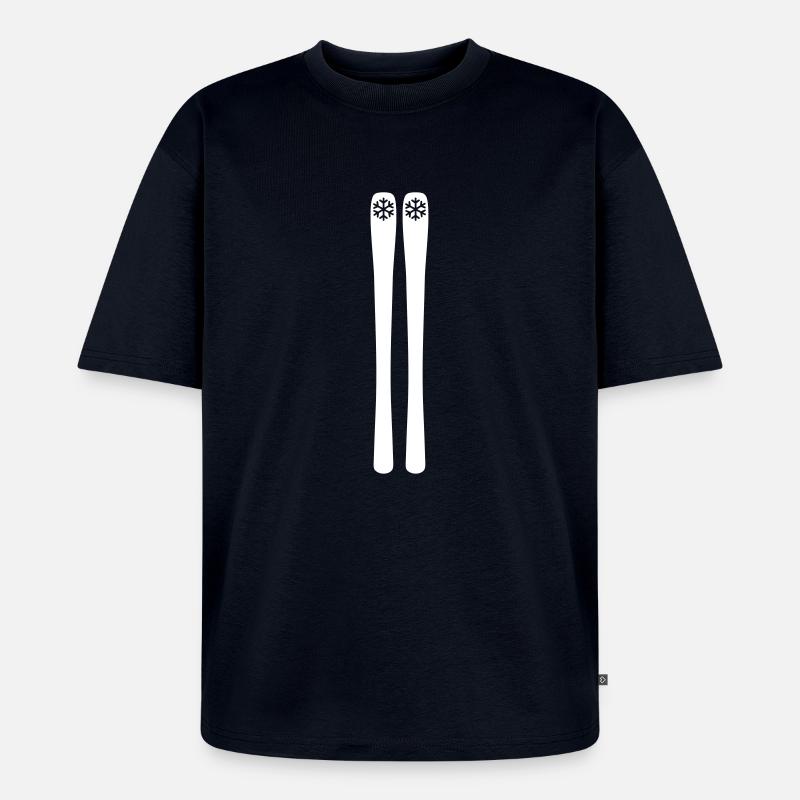 Ski - Unisex Premium Oversized Bio T-Shirt - Navy