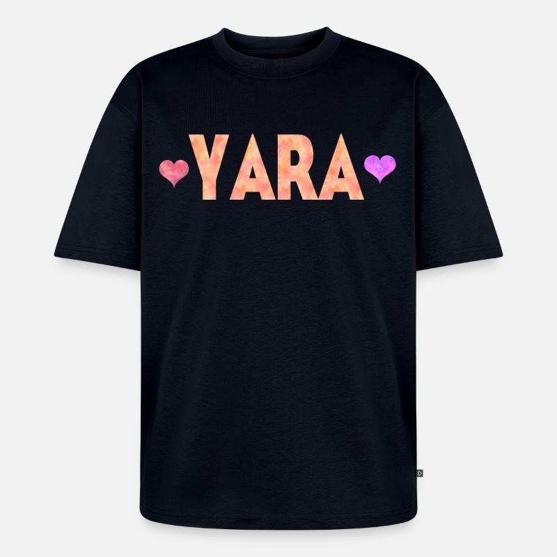 Yara - Unisex Premium Oversized Bio T-Shirt - Navy