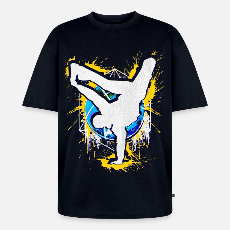 Breakdance - Breakdancer - Breakdancing - BBoy - T-shirt Premium bio oversize Unisexe - bleu marine
