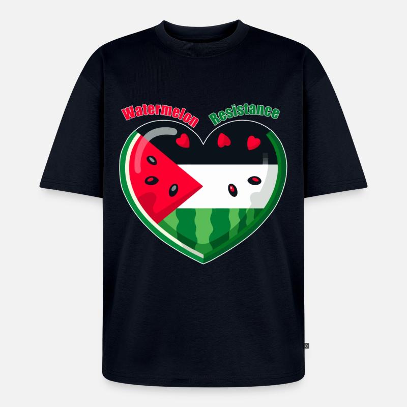 Résistance à la pastèque - T-shirt Premium bio oversize Unisexe - bleu marine