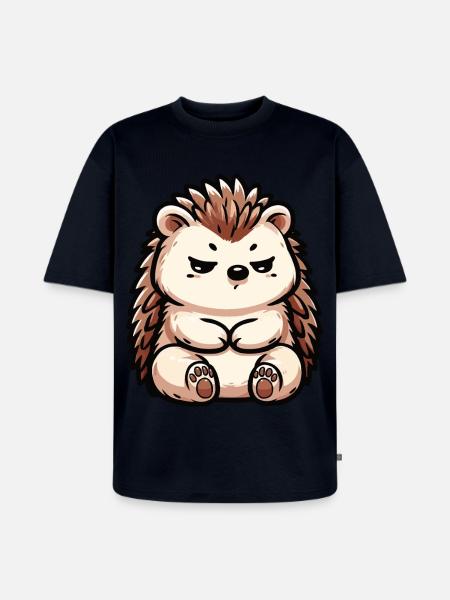 Igel Igelliebhaber Igelbesitzer Igelhalter Stachel - Unisex Premium Oversized Bio T-Shirt - Navy