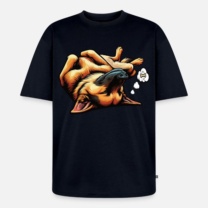 Deutscher Schäferhund Schäferhunde Schäferhunde - Unisex Premium Oversized Bio T-Shirt - Navy