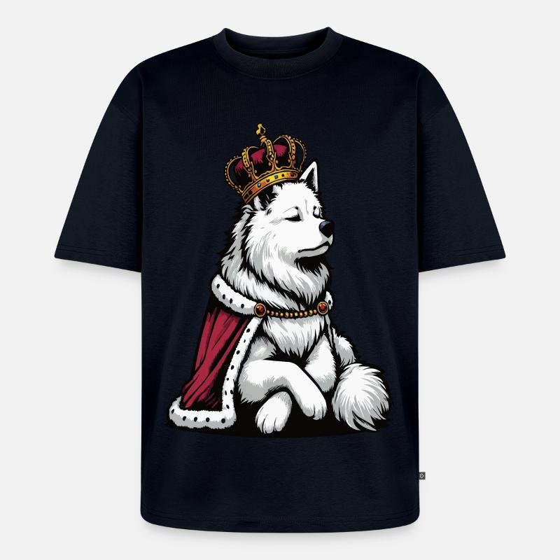 Weißer Schäferhund Schäferhund Schäferhunde - Unisex Premium Oversized Bio T-Shirt - Navy