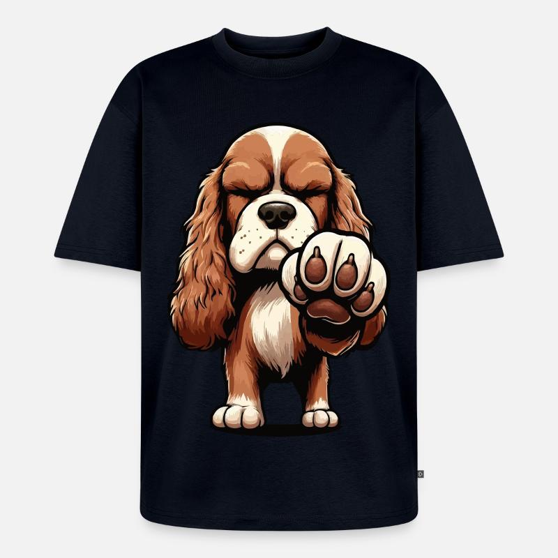 Cocker Spaniel Cockerhund Cocker Spaniel Besitzer - Unisex Premium Oversized Bio T-Shirt - Navy
