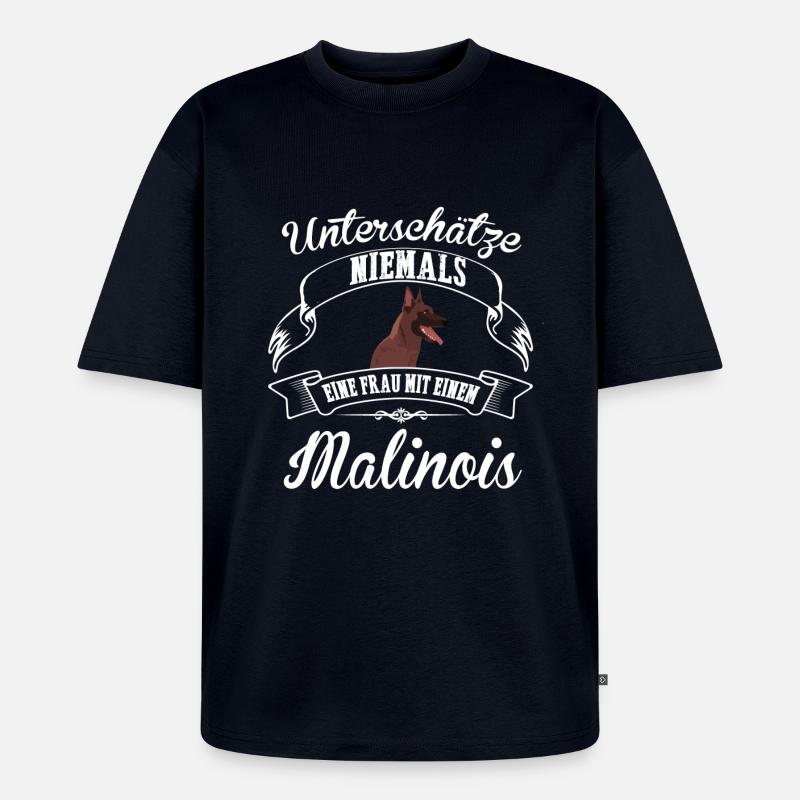 Malinois - Unisex Premium Oversized Bio T-Shirt - Navy