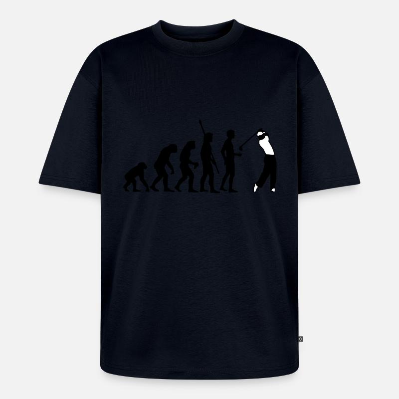 evolution_golf_b_2c - Unisex Premium Oversized Organic T-Shirt - navy