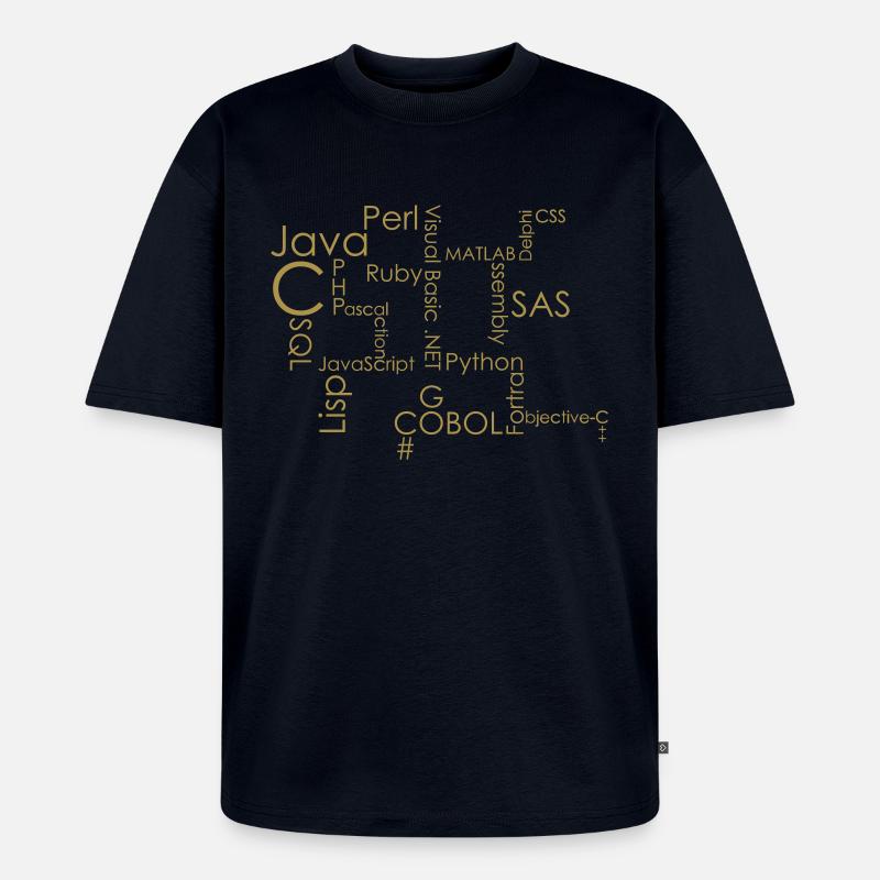 Programming - Unisex Premium Oversized Organic T-Shirt - navy
