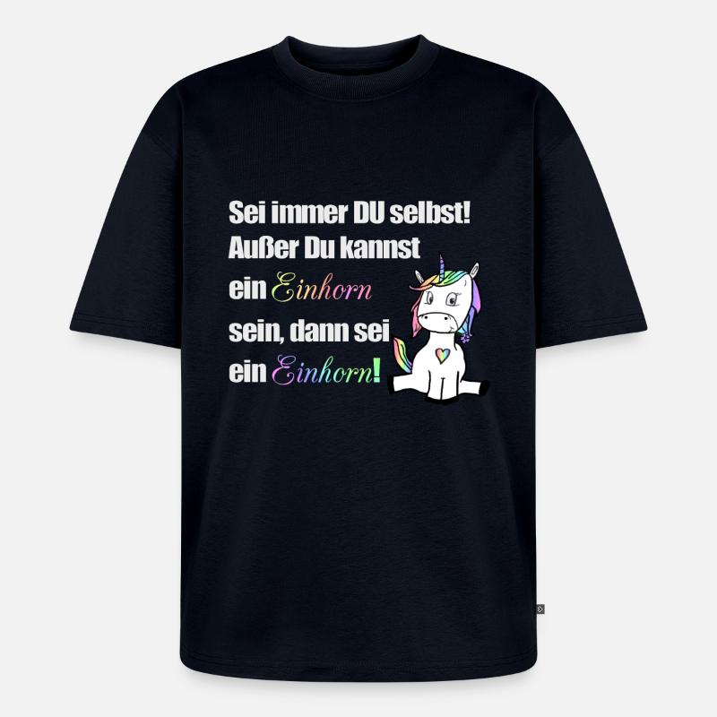 Sei immer du selbst - Unisex Premium Oversized Bio T-Shirt - Navy