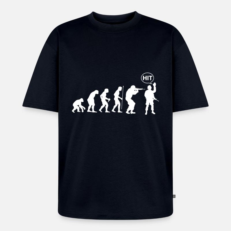 évolution Airsoft - T-shirt Premium bio oversize Unisexe - bleu marine