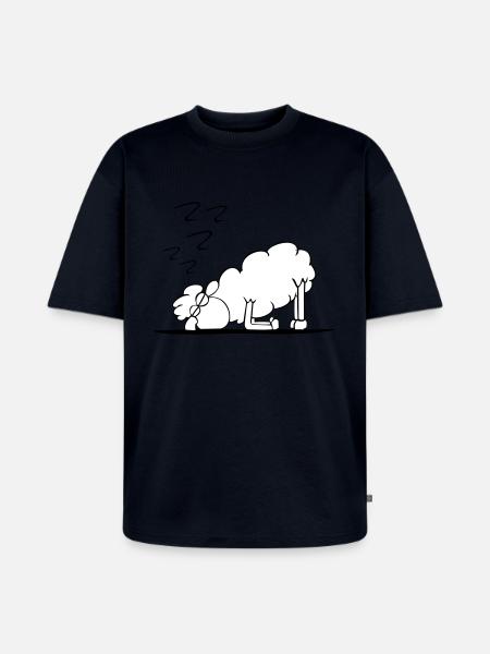 Schläft im Stehen - Unisex Premium Oversized Bio T-Shirt - Navy